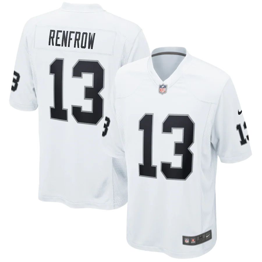 Men Oakland Raiders 13 Hunter Renfrow Nike White Game NFL Jersey